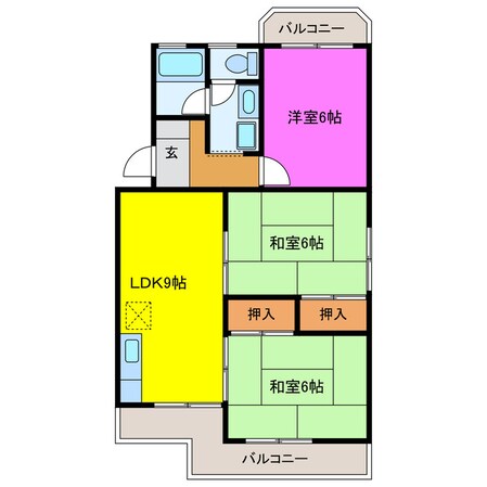 マンションラフィーネの物件間取画像